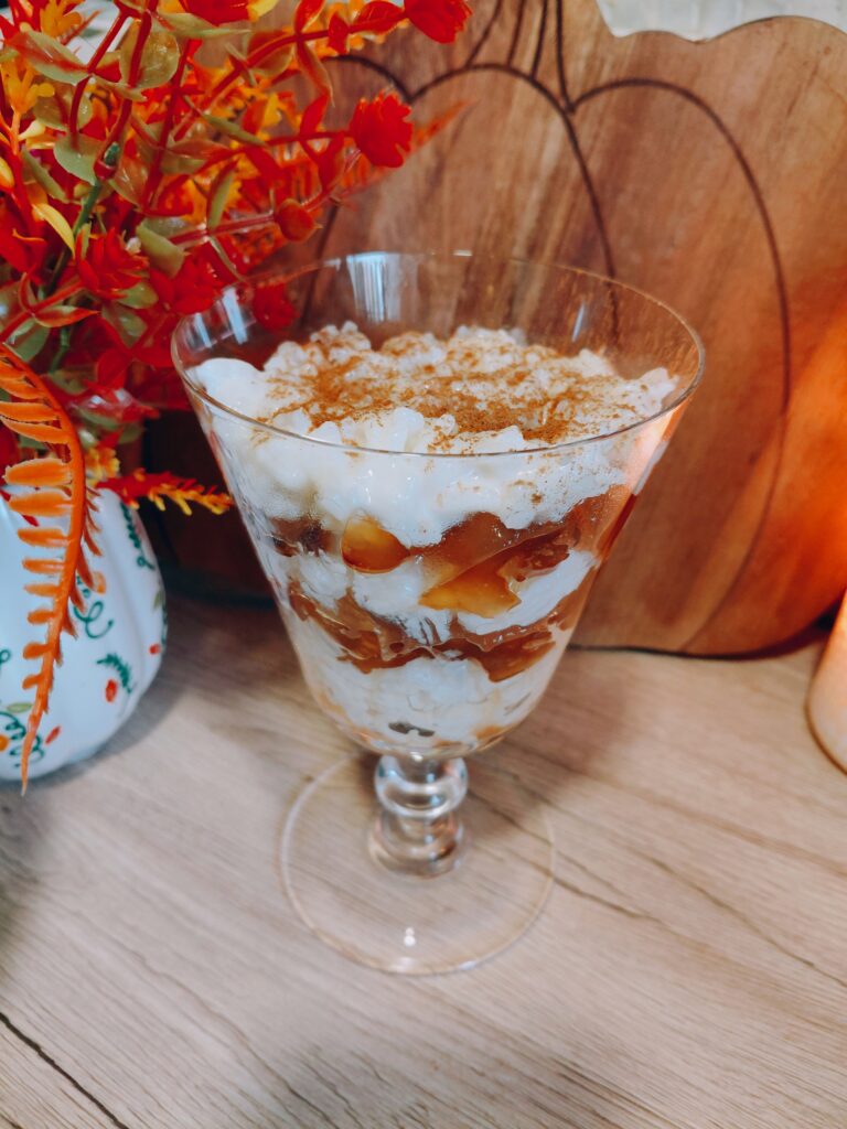 Karamellás-almás tejberizs