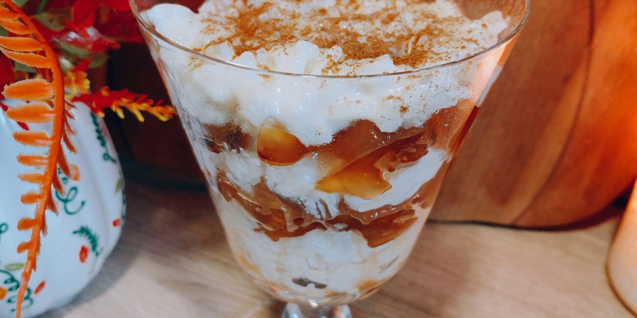 Karamellás-almás tejberizs